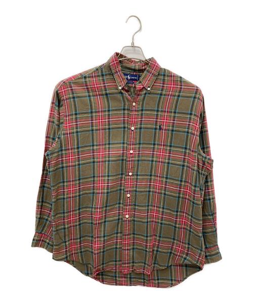 RALPH LAUREN（ラルフローレン）RALPH LAUREN (ラルフローレン) チェックシャツ レッド×ブラウン サイズ:Lの古着・服飾アイテム