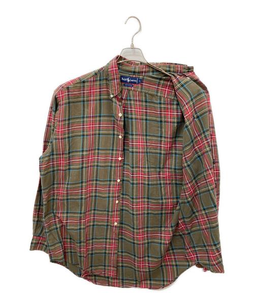 RALPH LAUREN（ラルフローレン）RALPH LAUREN (ラルフローレン) チェックシャツ レッド×ブラウン サイズ:Lの古着・服飾アイテム