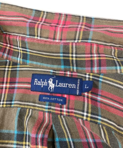 RALPH LAUREN（ラルフローレン）RALPH LAUREN (ラルフローレン) チェックシャツ レッド×ブラウン サイズ:Lの古着・服飾アイテム