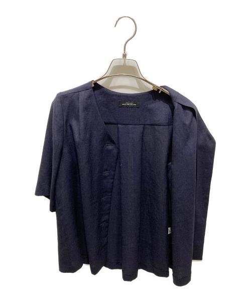 green label relaxing（グリーンレーベルリラクシング）green label relaxing (グリーンレーベルリラクシング) 半袖ブラウス ネイビー サイズ:Fの古着・服飾アイテム