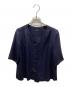 green label relaxing（グリーンレーベルリラクシング）の古着「半袖ブラウス」｜ネイビー