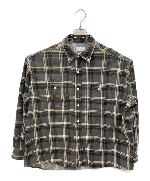 BOWWOW（バウワウ）BOWWOW (バウワウ) ネルシャツ グレー サイズ:記載なしの為実寸参照の古着・服飾アイテム