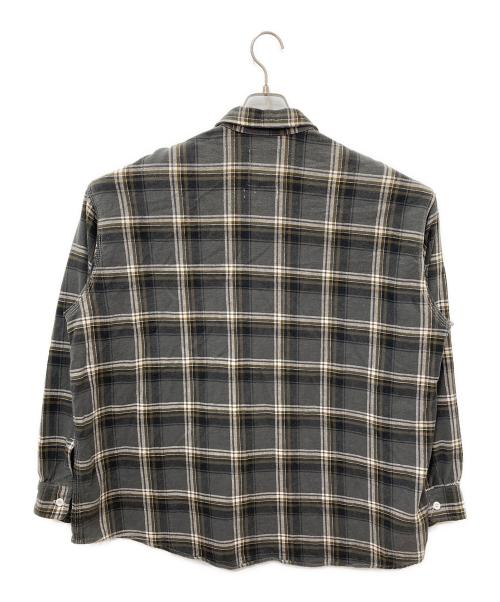 BOWWOW（バウワウ）BOWWOW (バウワウ) ネルシャツ グレー サイズ:記載なしの為実寸参照の古着・服飾アイテム