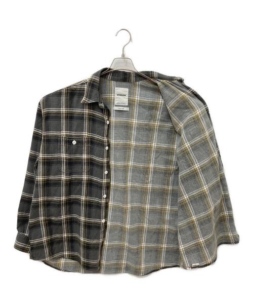 BOWWOW（バウワウ）BOWWOW (バウワウ) ネルシャツ グレー サイズ:記載なしの為実寸参照の古着・服飾アイテム