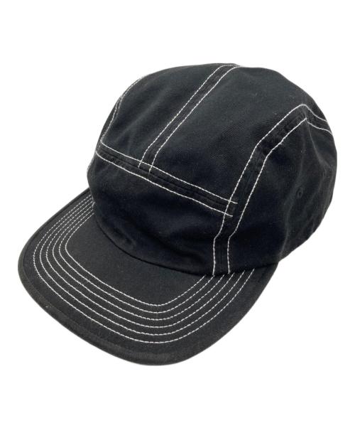 SUPREME（シュプリーム）SUPREME (シュプリーム) fitted rear patch camp cap ブラックの古着・服飾アイテム