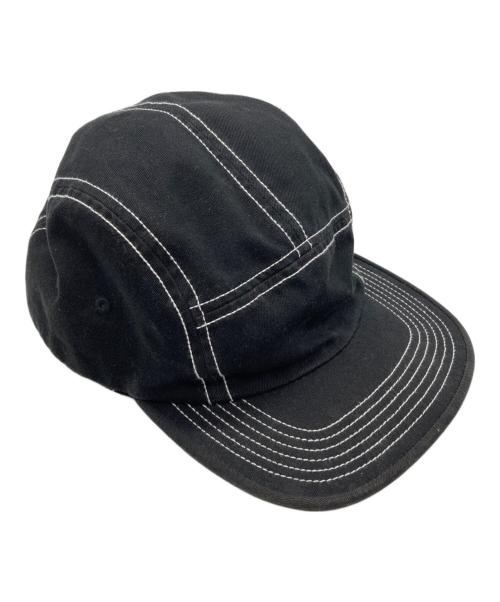 SUPREME（シュプリーム）SUPREME (シュプリーム) fitted rear patch camp cap ブラックの古着・服飾アイテム