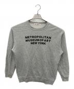 METROPOLITAN MUSEUM OF ARTメトロポリタンミュージアムオブアート）の古着「プリントクルーネックスウェット」｜グレー