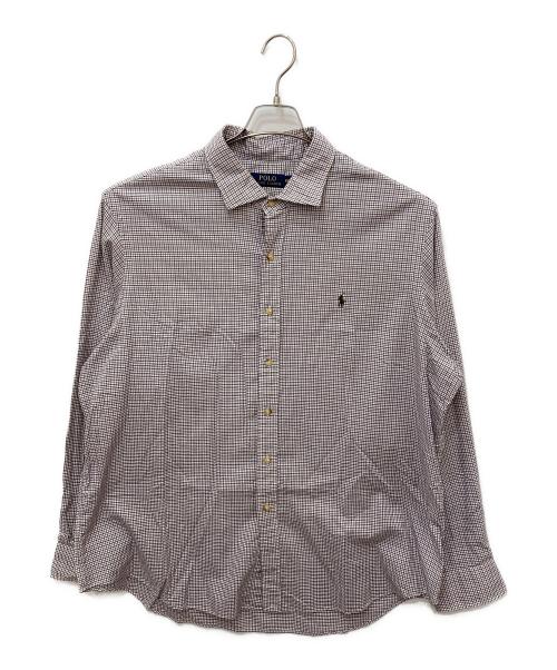 POLO RALPH LAUREN（ポロ・ラルフローレン）POLO RALPH LAUREN (ポロ・ラルフローレン) ポニー刺繍チェックシャツ パープル サイズ:XXLの古着・服飾アイテム