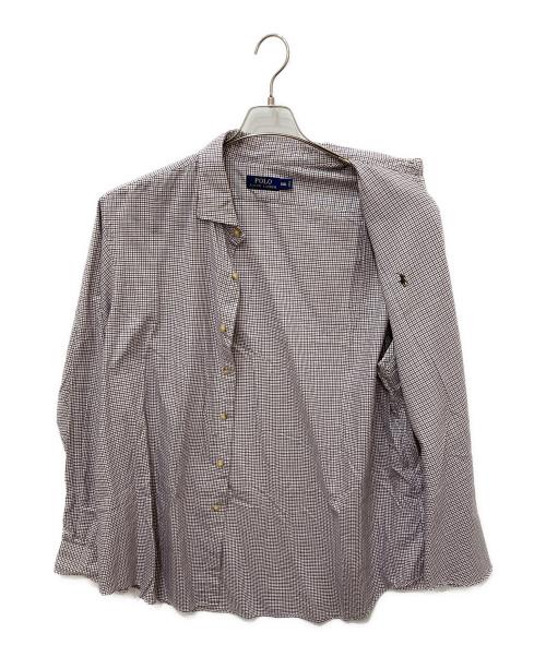 POLO RALPH LAUREN（ポロ・ラルフローレン）POLO RALPH LAUREN (ポロ・ラルフローレン) ポニー刺繍チェックシャツ パープル サイズ:XXLの古着・服飾アイテム