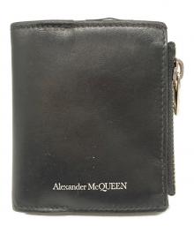 ALEXANDER McQUEEN（アレキサンダーマックイーン）の古着「レザー2つ折り財布」｜ブラック