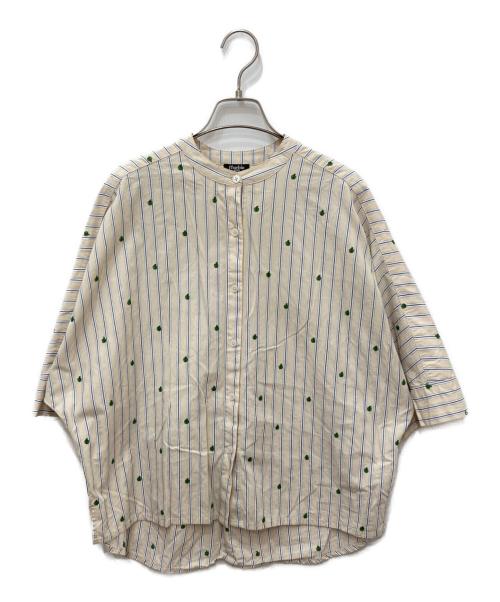 Marble SUD（マーブルシュッド）Marble SUD (マーブルシュッド) りんごストライプシャツ ベージュ サイズ:不明の古着・服飾アイテム