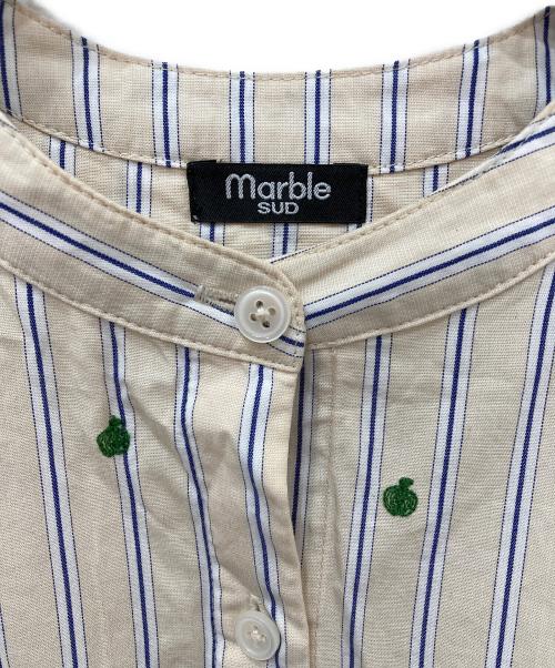 Marble SUD（マーブルシュッド）Marble SUD (マーブルシュッド) りんごストライプシャツ ベージュ サイズ:不明の古着・服飾アイテム