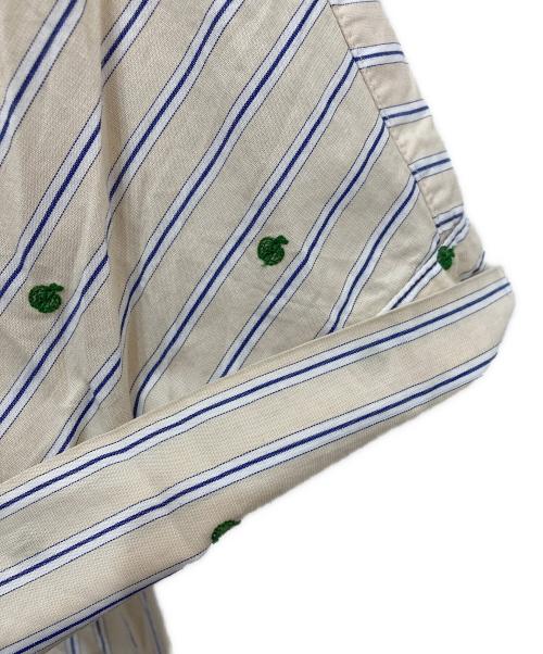 Marble SUD（マーブルシュッド）Marble SUD (マーブルシュッド) りんごストライプシャツ ベージュ サイズ:不明の古着・服飾アイテム