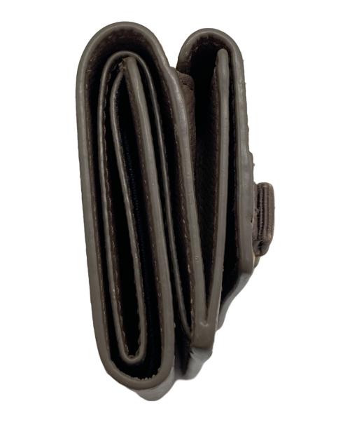 Ferragamo（フェラガモ）Ferragamo (フェラガモ) ヴァラリボン 3つ折り財布 ブラウンの古着・服飾アイテム