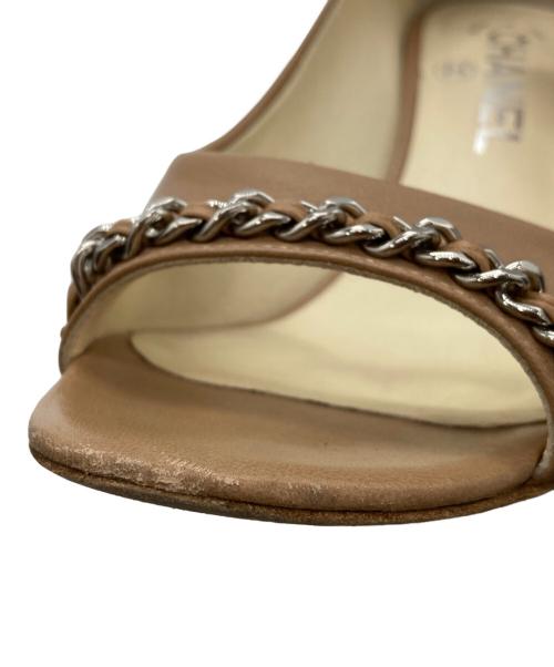 CHANEL（シャネル）CHANEL (シャネル) オープントゥーパンプス ブラウン サイズ:37 1/2の古着・服飾アイテム