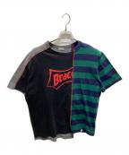 kolor/BEACONカラービーコン）の古着「ドッキングカットソー」｜ブラック