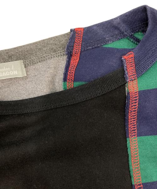 kolor/BEACON（カラービーコン）kolor/BEACON (カラービーコン) ドッキングカットソー ブラック サイズ:2の古着・服飾アイテム