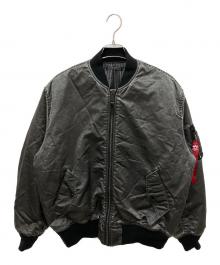ALPHA×MAISON SPECIAL（アルファ×メゾンスペシャル）の古着「MA-1 SCRATCH CORE SPEC/MA-1ジャケット」｜ブラック