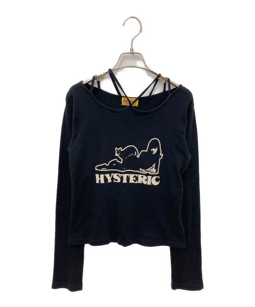 Hysteric Glamour（ヒステリックグラマー）Hysteric Glamour (ヒステリックグラマー) ロングスリーブカットソー ブラック サイズ:FREEの古着・服飾アイテム