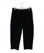 Graphpaperグラフペーパー）の古着「Compact Velour Easy Pants」｜ブラック