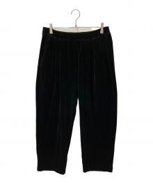 Graphpaper（グラフペーパー）の古着「Compact Velour Easy Pants」｜ブラック