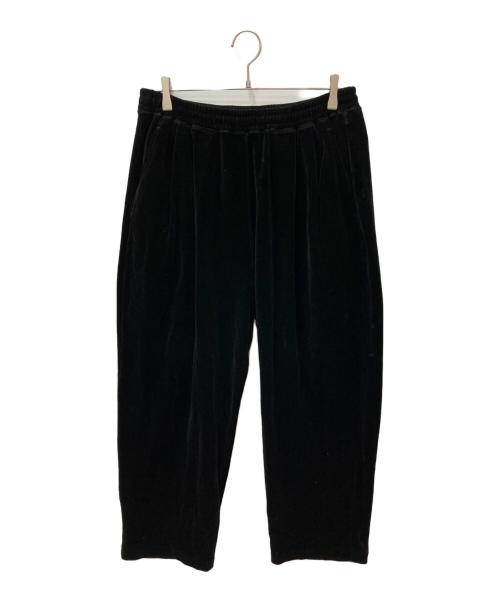 Graphpaper（グラフペーパー）Graphpaper (グラフペーパー) Compact Velour Easy Pants ブラック サイズ:2の古着・服飾アイテム