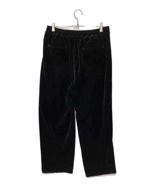 Graphpaper（グラフペーパー）Graphpaper (グラフペーパー) Compact Velour Easy Pants ブラック サイズ:2の古着・服飾アイテム