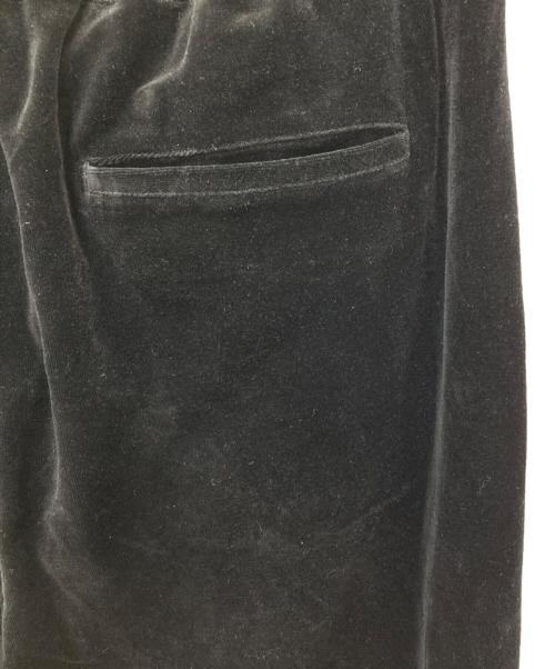 Graphpaper（グラフペーパー）Graphpaper (グラフペーパー) Compact Velour Easy Pants ブラック サイズ:2の古着・服飾アイテム