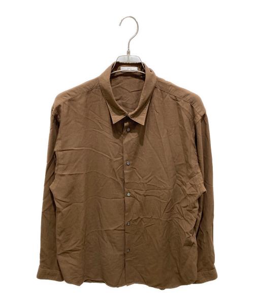 ATON（エイトン）ATON (エイトン) STANDARD SHIRT ブラウン サイズ:6の古着・服飾アイテム