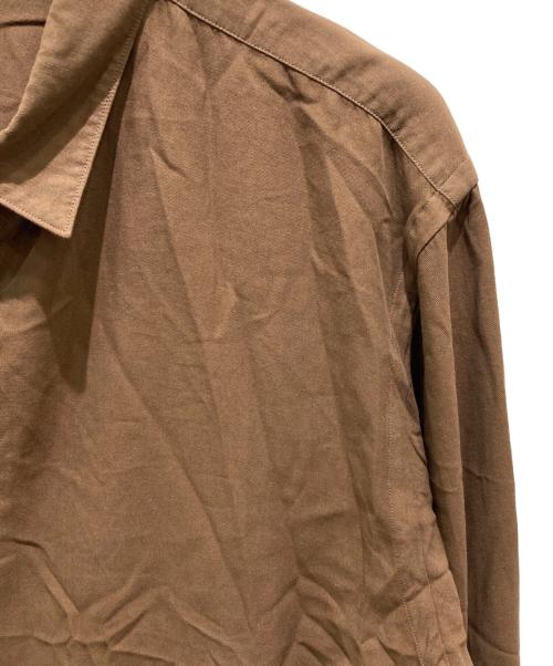 ATON（エイトン）ATON (エイトン) STANDARD SHIRT ブラウン サイズ:6の古着・服飾アイテム