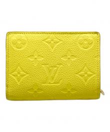 LOUIS VUITTON（ルイ ヴィトン）の古着「2つ折り財布　ポルトフォイユ クレア アンプラント」｜イエロー