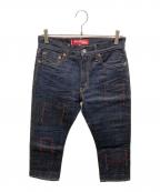JUNYA WATANABE MAN×LEVI'Sジュンヤワタナベマン×リーバイス）の古着「513 ステッチ刺繍デニムパンツ」｜インディゴ