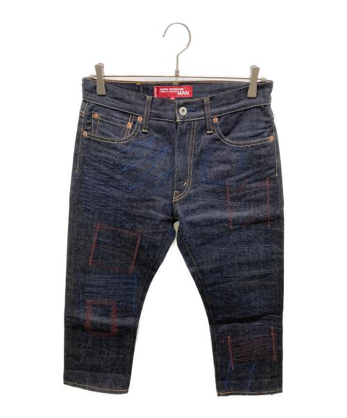 JUNYA WATANABE MAN（ジュンヤワタナベマン）JUNYA WATANABE MAN (ジュンヤワタナベマン) LEVI'S (リーバイス) 513 ステッチ刺繍デニムパンツ インディゴ サイズ:XSの古着・服飾アイテム