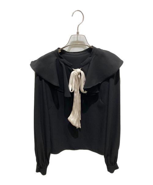 HER LIP TO（ハーリップトゥ）Her lip to (ハーリップトゥ) Ruffled Pussy Bow Blouse ブラック サイズ:Ｍの古着・服飾アイテム