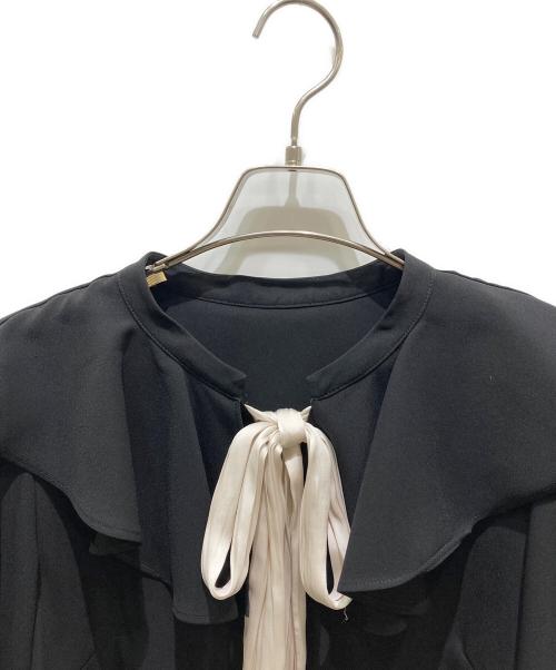 HER LIP TO（ハーリップトゥ）Her lip to (ハーリップトゥ) Ruffled Pussy Bow Blouse ブラック サイズ:Ｍの古着・服飾アイテム
