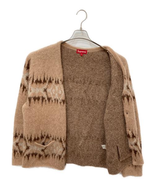 SUPREME（シュプリーム）SUPREME (シュプリーム) abstract stripe cardigan ブラウン サイズ:Lの古着・服飾アイテム