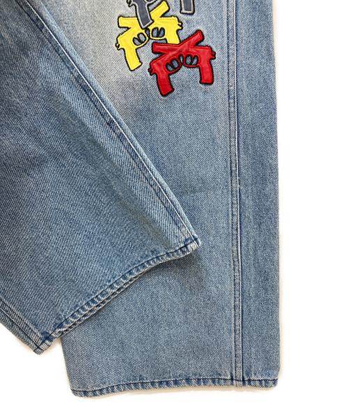 GALFY（ガルフィー）GALFY (ガルフィー) チャカパッチデニム2 ブルー サイズ:XL 未使用品の古着・服飾アイテム