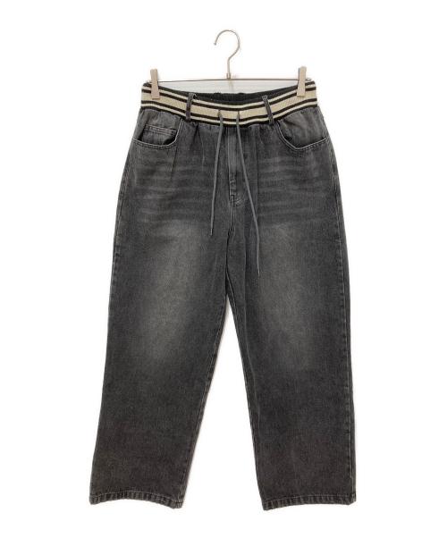 a good bad influence（アグッドバッドインフルエンス）a good bad influence (アグッドバッドインフルエンス) RELAX DENIM PANTS グレー サイズ:XL 未使用品の古着・服飾アイテム