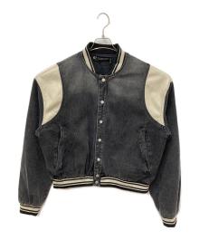 a good bad influence（アグッドバッドインフルエンス）の古着「DENIM VARSITY JACKET」｜グレー