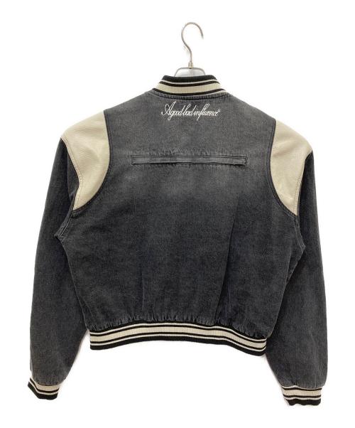 a good bad influence（アグッドバッドインフルエンス）a good bad influence (アグッドバッドインフルエンス) DENIM VARSITY JACKET グレー サイズ:XL 未使用品の古着・服飾アイテム