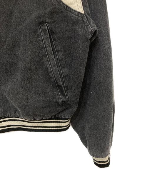 a good bad influence（アグッドバッドインフルエンス）a good bad influence (アグッドバッドインフルエンス) DENIM VARSITY JACKET グレー サイズ:XL 未使用品の古着・服飾アイテム