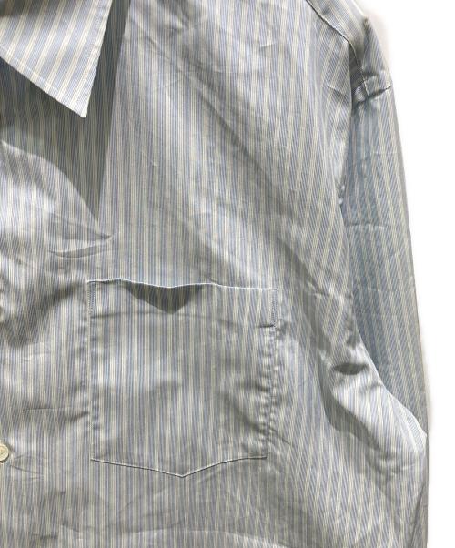 AURALEE（オーラリー）AURALEE (オーラリー) FINX POLYESTER STRIPE SHIRT ブルー サイズ:1の古着・服飾アイテム