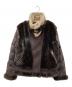 LOVELESS（ラブレス）の古着「ファーコンビライダースダウンジャケット」｜ブラウン
