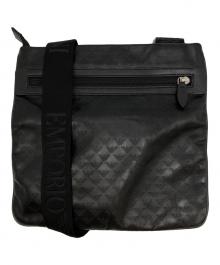 EMPORIO ARMANI（エンポリオ アルマーニ）の古着「アイアンイーグルロゴモノグラムショルダーバッグ」｜ブラック