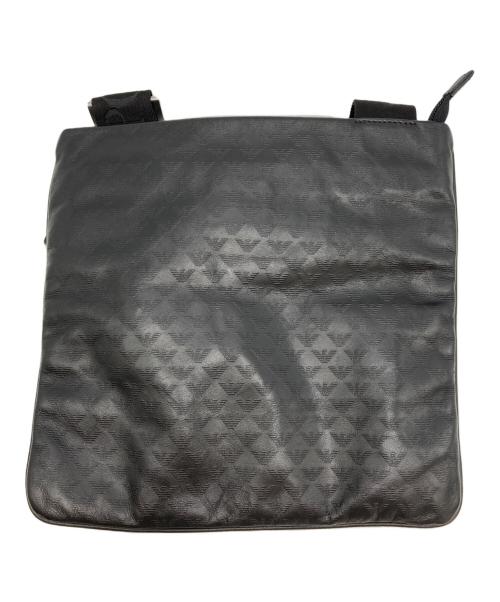 EMPORIO ARMANI（エンポリオ アルマーニ）EMPORIO ARMANI (エンポリオ アルマーニ) アイアンイーグルロゴモノグラムショルダーバッグ ブラックの古着・服飾アイテム