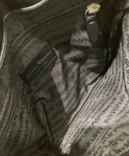 EMPORIO ARMANI（エンポリオ アルマーニ）EMPORIO ARMANI (エンポリオ アルマーニ) アイアンイーグルロゴモノグラムショルダーバッグ ブラックの古着・服飾アイテム