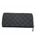 LOUIS VUITTON（ルイ ヴィトン）の古着「長財布 ダミエ グラフィット ジッピーウォレットヴェルティカル 」｜ブラック