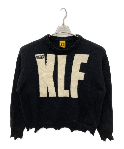 SAINT MICHAEL（セントマイケル）SAINT MICHAEL (セントマイケル) KLF CREW NEECK KNIT ブラック サイズ:XLの古着・服飾アイテム
