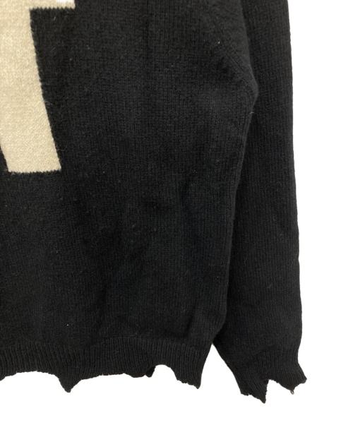 SAINT MICHAEL（セントマイケル）SAINT MICHAEL (セントマイケル) KLF CREW NEECK KNIT ブラック サイズ:XLの古着・服飾アイテム