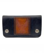 HARLEY-DAVIDSONハーレーダビッドソン）の古着「イーグルダブルスナップボタンウォレット」｜ブラック